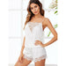 Women Lace Sleepwear Comfortable Lingerie Nightgown Sleeveless Nighty Sets Pajama Pants