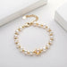 14K Gold Filled Charm Bracelet Natural Freshwater Pearl Charm Bracelet Women Jewelry