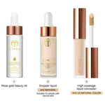3 pcs Face Makeup Set Liquid Concealer Beauty Oil Liquid Foundation Cosmetic Kit