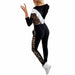 Women Tracksuit High Waist Bandage Fashion Pants 2Pcs Set Lounge Wear Casual Suit
