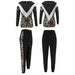 Women Tracksuit High Waist Bandage Fashion Pants 2Pcs Set Lounge Wear Casual Suit