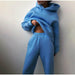 Women Elegant Solid Sets Hoodie Sweatshirts And Long Pant Fashion Two Pieces Set