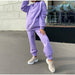 Women Elegant Solid Sets Hoodie Sweatshirts And Long Pant Fashion Two Pieces Set