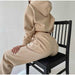 Women Elegant Solid Sets Hoodie Sweatshirts And Long Pant Fashion Two Pieces Set