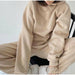 Women Elegant Solid Sets Hoodie Sweatshirts And Long Pant Fashion Two Pieces Set