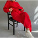 Women Elegant Solid Sets Hoodie Sweatshirts And Long Pant Fashion Two Pieces Set