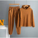 Women Elegant Solid Sets Hoodie Sweatshirts And Long Pant Fashion Two Pieces Set