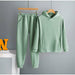 Women Elegant Solid Sets Hoodie Sweatshirts And Long Pant Fashion Two Pieces Set