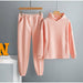 Women Elegant Solid Sets Hoodie Sweatshirts And Long Pant Fashion Two Pieces Set