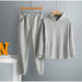 Women Elegant Solid Sets Hoodie Sweatshirts And Long Pant Fashion Two Pieces Set
