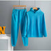 Women Elegant Solid Sets Hoodie Sweatshirts And Long Pant Fashion Two Pieces Set
