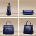 Women Composite Stone Pattern Shoulder Bag 6 Pcs Set PU Designer Leather Luxury Handbags