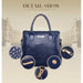 Women Composite Stone Pattern Shoulder Bag 6 Pcs Set PU Designer Leather Luxury Handbags