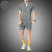 Casual Tracksuit Men 2 Piece Fashion Sets Summer Short Sleeve T-Shirt Shorts Set
