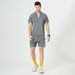 Summer Men Casual Set Street-wear New Casual Patchwork T-shirt Shorts Set