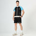 Summer Men Casual Set Street-wear New Casual Patchwork T-shirt Shorts Set