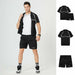 Men Sweatsuit Casual Sportswear Breathable Short Sleeve T-Shirts Shorts Set