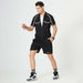 Men Sweatsuit Casual Sportswear Breathable Short Sleeve T-Shirts Shorts Set