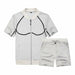 Men Sweatsuit Casual Sportswear Breathable Short Sleeve T-Shirts Shorts Set