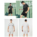 Men Sweatsuit Casual Sportswear Breathable Short Sleeve T-Shirts Shorts Set