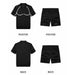 Men Sweatsuit Casual Sportswear Breathable Short Sleeve T-Shirts Shorts Set