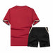 Men Tracksuit Set Casual Short Sleeve Shirt Shorts Set Summer Breathable Sportswear