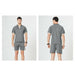 Men Tracksuit Set Casual Short Sleeve Shirt Shorts Set Summer Breathable Sportswear