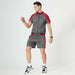 Men Patchwork Casual T-Shirt Shorts Set Quick-Dry Sportswear 2 Pic Set
