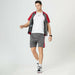 Men Patchwork Casual T-Shirt Shorts Set Quick-Dry Sportswear 2 Pic Set