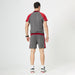 Men Patchwork Casual T-Shirt Shorts Set Quick-Dry Sportswear 2 Pic Set