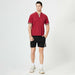 Men Patchwork Casual T-Shirt Shorts Set Quick-Dry Sportswear 2 Pic Set