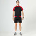Men Patchwork Casual T-Shirt Shorts Set Quick-Dry Sportswear 2 Pic Set
