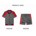 Men Patchwork Casual T-Shirt Shorts Set Quick-Dry Sportswear 2 Pic Set