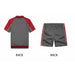 Men Patchwork Casual T-Shirt Shorts Set Quick-Dry Sportswear 2 Pic Set