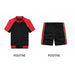 Men Patchwork Casual T-Shirt Shorts Set Quick-Dry Sportswear 2 Pic Set