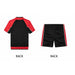 Men Patchwork Casual T-Shirt Shorts Set Quick-Dry Sportswear 2 Pic Set