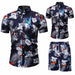 Men Summer Short Sleeve Sweatshirt Shorts Set Casual Slim Breathable Outwear