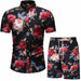 Men Summer Short Sleeve Sweatshirt Shorts Set Casual Slim Breathable Outwear