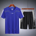 Men Fashion Style Breathable Running Suit Quick Drying T-Shirts Shorts Sportswear Set