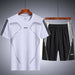 Men Fashion Style Breathable Running Suit Quick Drying T-Shirts Shorts Sportswear Set