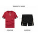 Casual Tracksuit Men 2 Piece Fashion Sets Summer Short Sleeve T-Shirt Shorts Set
