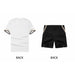 Casual Tracksuit Men 2 Piece Fashion Sets Summer Short Sleeve T-Shirt Shorts Set
