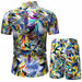 Men Summer Short Sleeve Sweatshirt Shorts Set Casual Slim Breathable Outwear