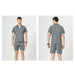 Summer Men Casual Set Street-wear New Casual Patchwork T-shirt Shorts Set