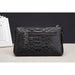 Genuine Leather Designer Day Clutches Crocodile Pattern Women Wrist Bag