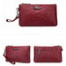 Genuine Leather Designer Day Clutches Crocodile Pattern Women Wrist Bag
