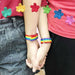 2PCS Daisy Strap Bracelets Couple'S Rainbow Wristband Cotton Linen Adjustable Charm Bracelet