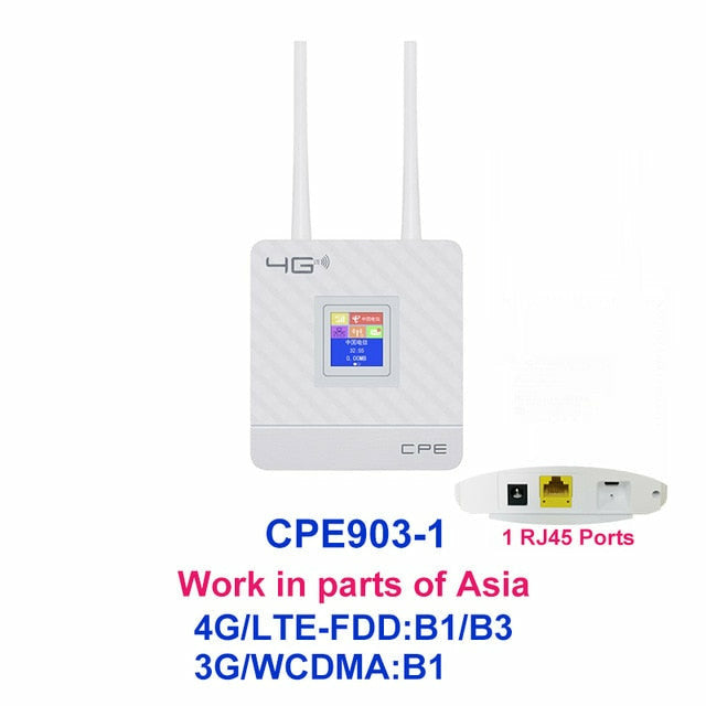 Wireless CPE 4G Wi-Fi Router Portable Gateway Global External Antennas ...