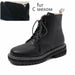 Women Ankle Shoes Genuine Leather Thick Ladies Short Boots