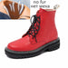 Women Ankle Shoes Genuine Leather Thick Ladies Short Boots